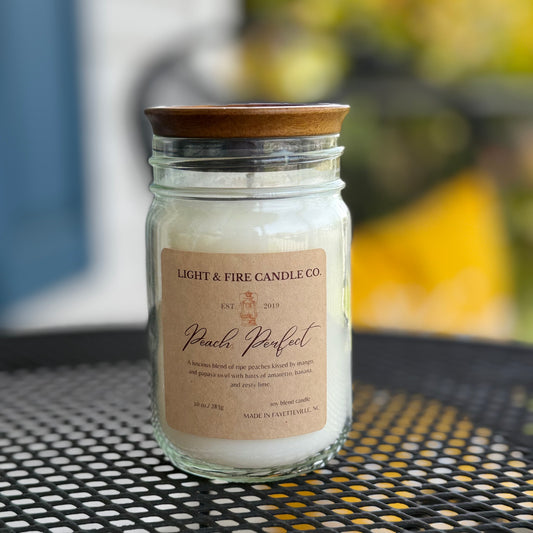 Perfect Peach 10 Ounce Soy Blend Candle